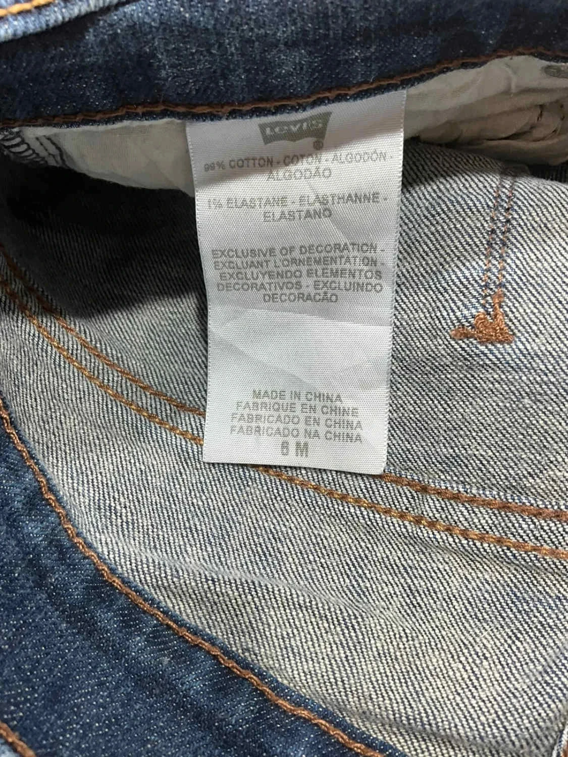 Short en jean Levi's 529 Curvy Boot Cut Femme Vintage 99% Coton Bleu foncé Slv023 – photo 10